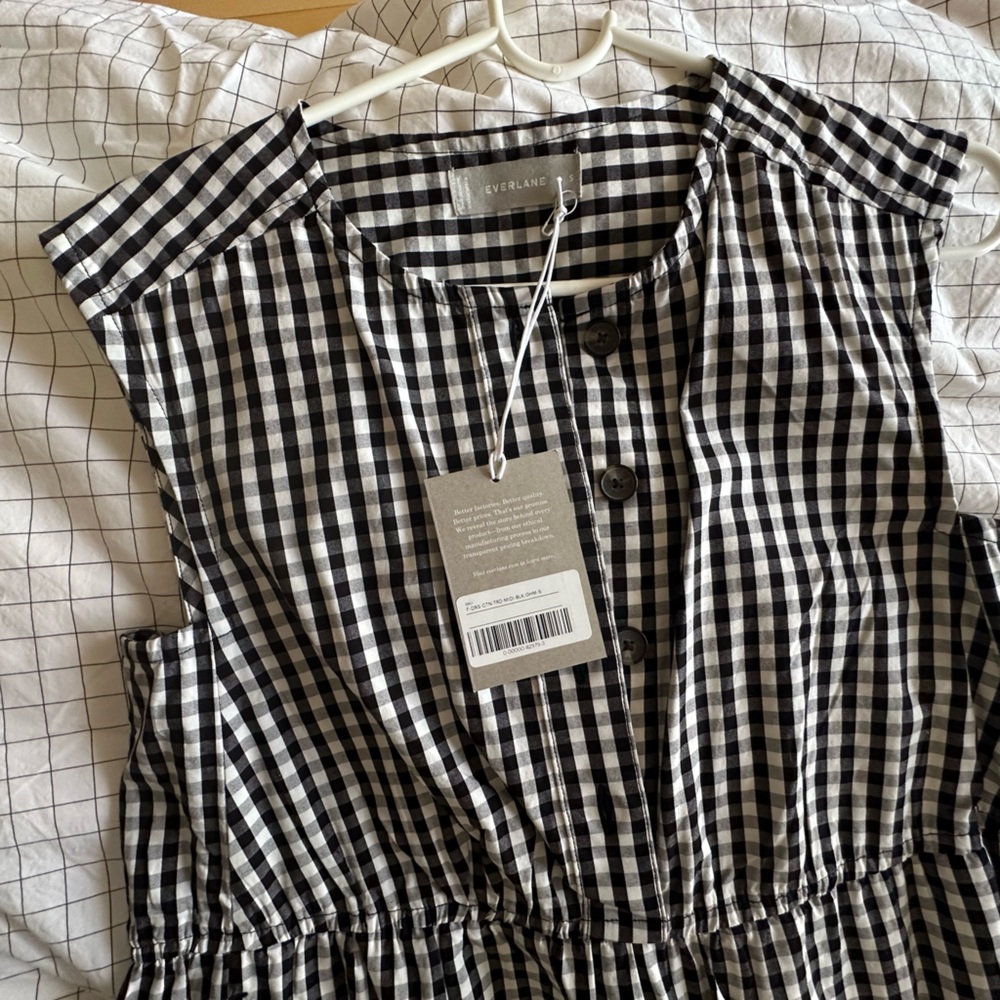 New Everlane Gingham summer dress with tags.